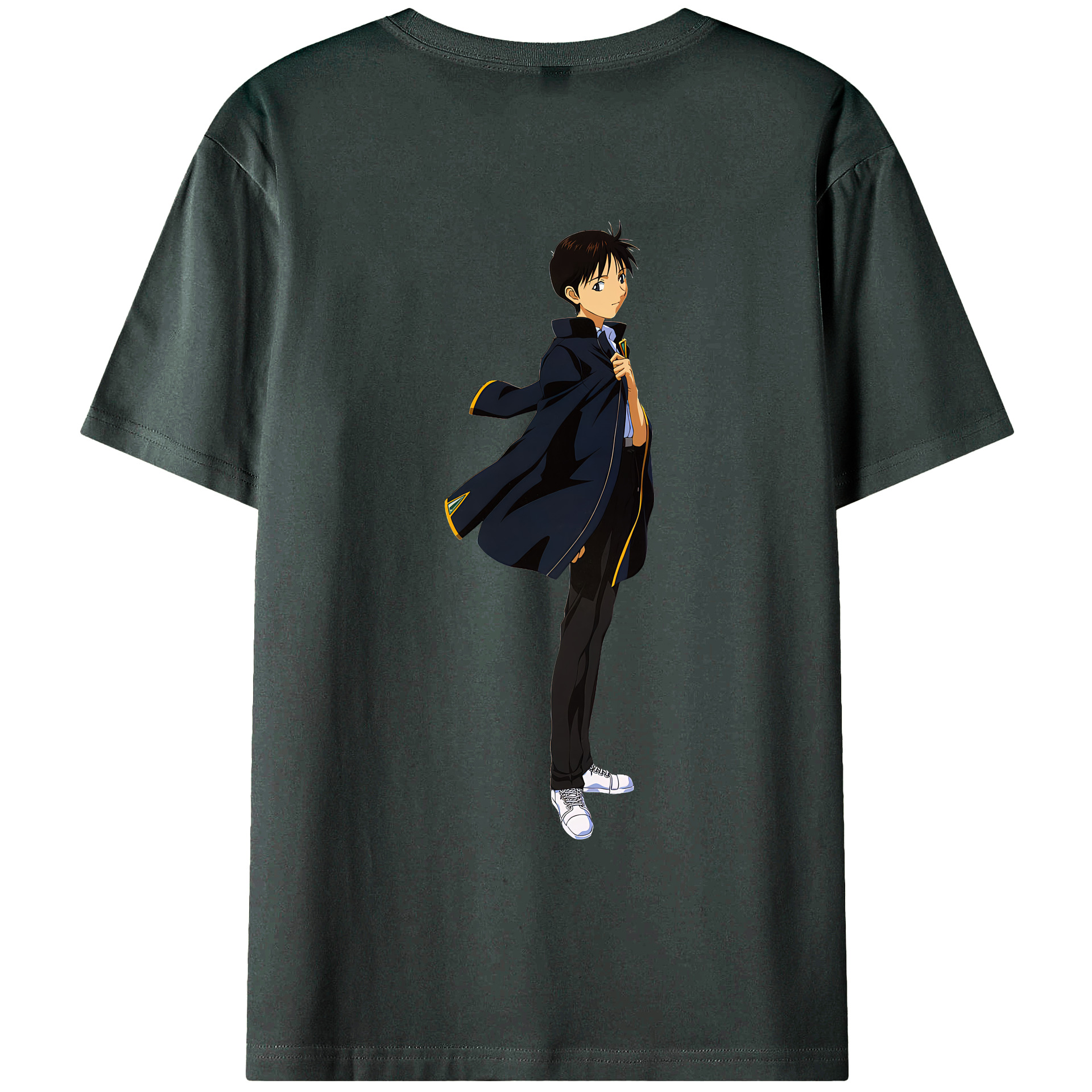 （画像用） EVA 新世紀エヴァンゲリオン 綿100％ メンズ半袖Tシャツ（バックプリント） 通気性